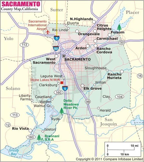 Sacramento County Map Map Of Sacramento County California Sacramento County Map 