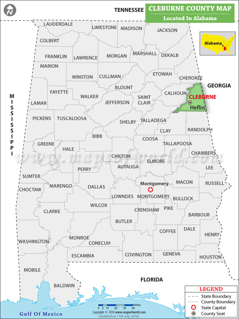 The lamar county probate court is a trial court of limited jurisdiction in lamar county, alabama. Cleburne County Map, Alabama