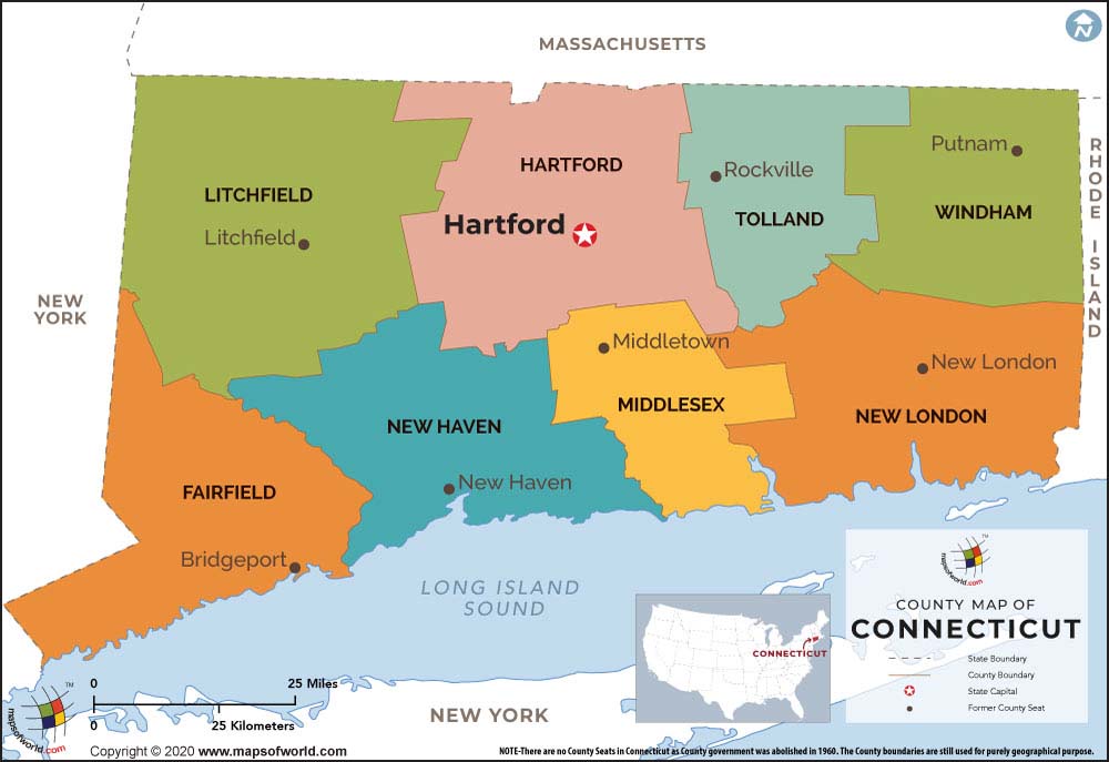 Connecticut County Map Printables Templates Free.