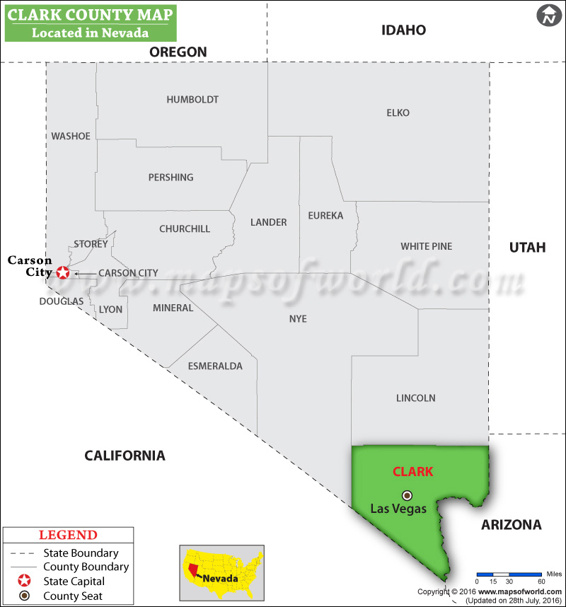 Clark County Map Nevada Clark County Map 