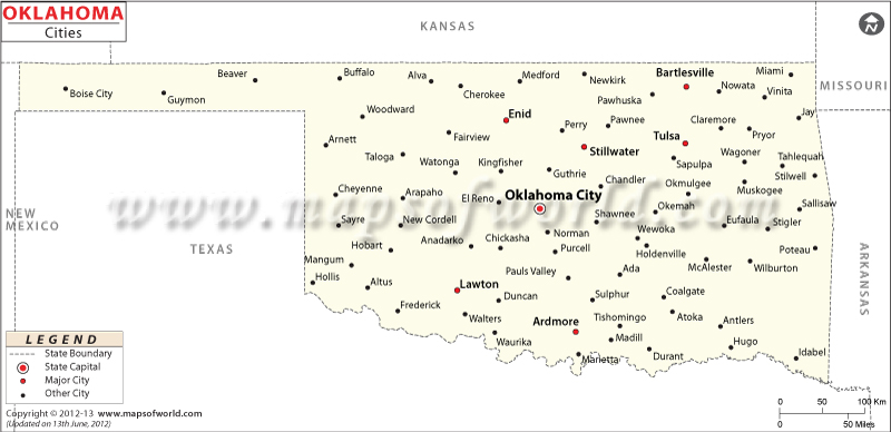 Cities In Oklahoma Oklahoma Cities Map Oklahoma Cities 