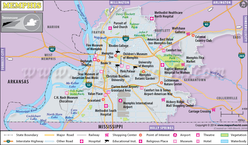 Memphis Map City Map Of Memphis Tennessee Memphis Map 