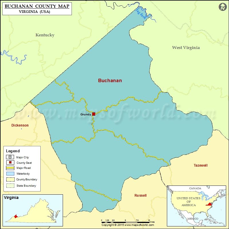 Buchanan County Map Virginia.