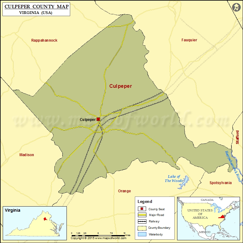 Map Of Culpeper County.