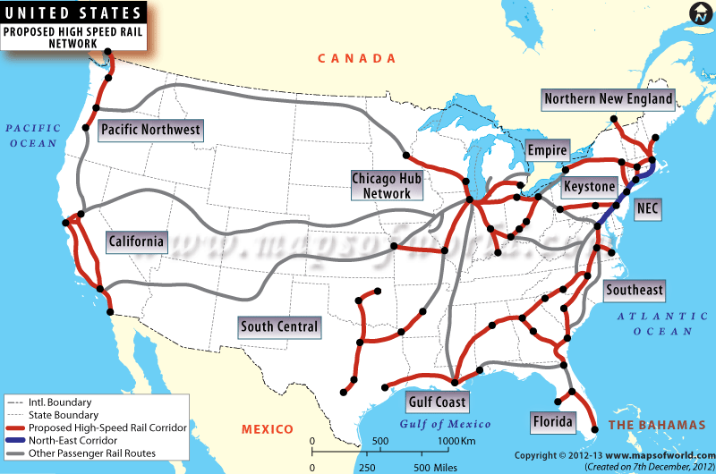 US High Speed Rail Map Us High Speed Rail Map 