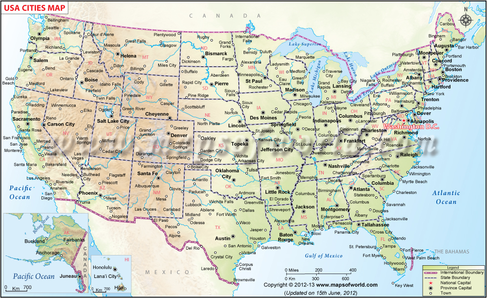 USA Cities Map Cities Map Of USA List Of US Cities Usa Major Cities Map Lgb 