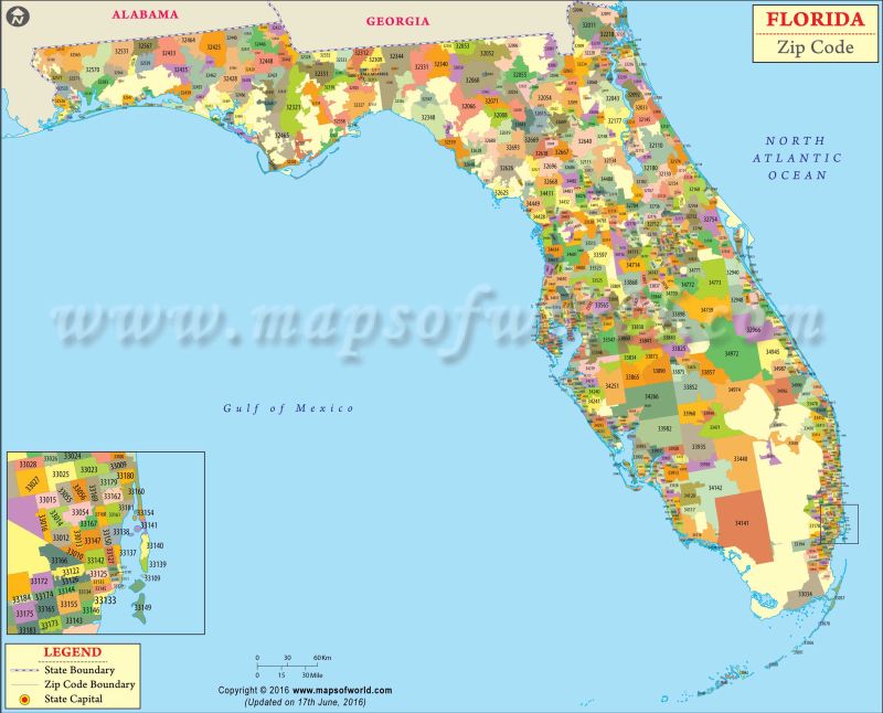 Zip Codes Florida Map Us World Maps - Geometric Photo Collection - 8K Quality