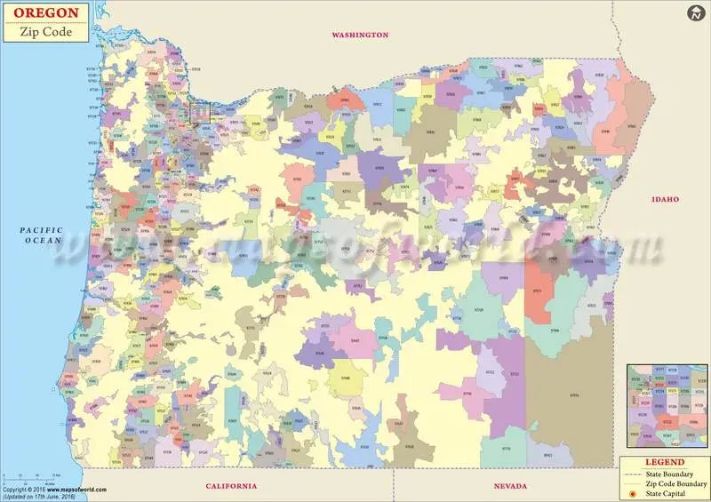 Oregon Zip Codes - HD City Textures for Desktop