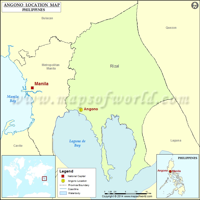Where Is Angono Location Of Angono In Philippines Map Angono Location Map 