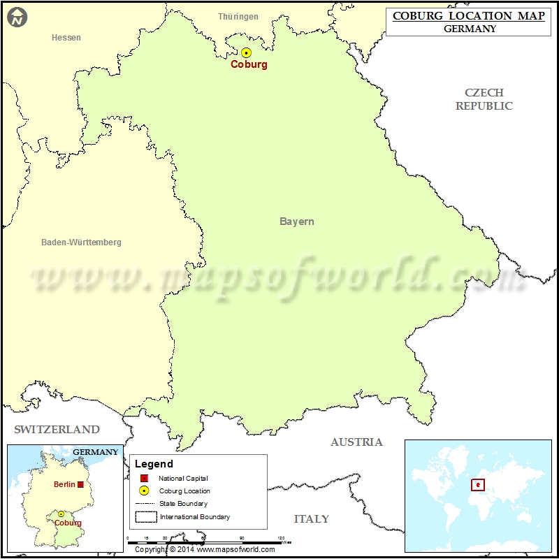 Where Is Coburg Location Of Coburg In Germany Map Coburg Germany Location Map 