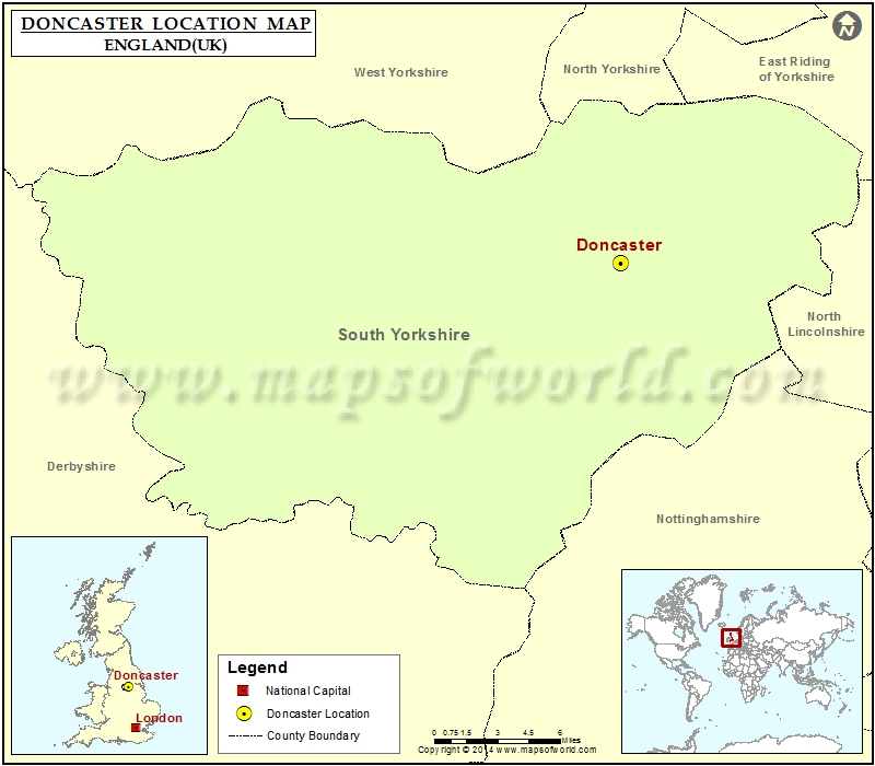 Where Is Doncaster Location Of Doncaster In England Map Doncaster Location Map 