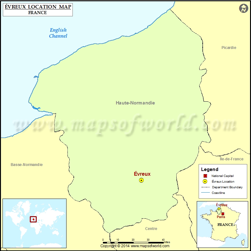 Where Is Evreux Located In France.