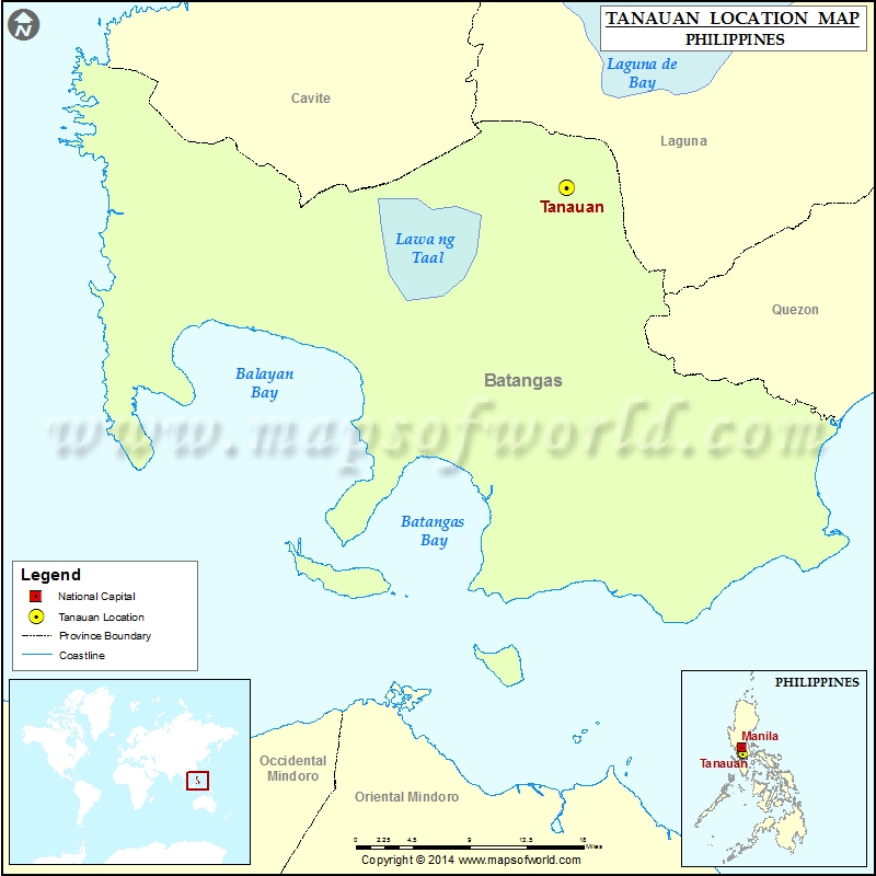 Where Is Tanauan Location Of Tanauan In Philippines Map Tanauan Location Map 