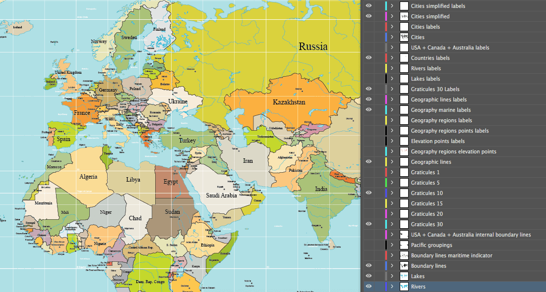 Globally change Colors and Text with Adobe Illustrator – Maptorian