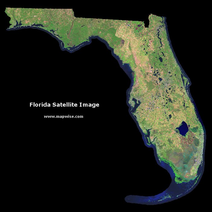 Map Of Satellite Florida Image.