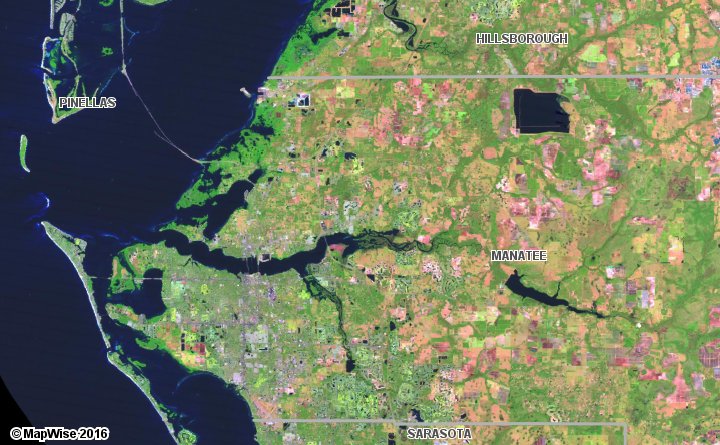 Map Of Satellite Florida Satellite Landsat Map 