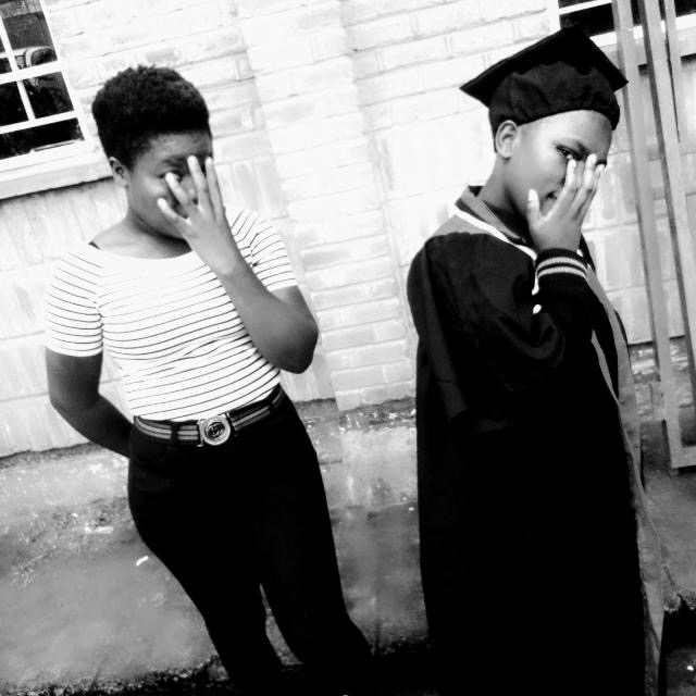 Joyce still with graduation gown
