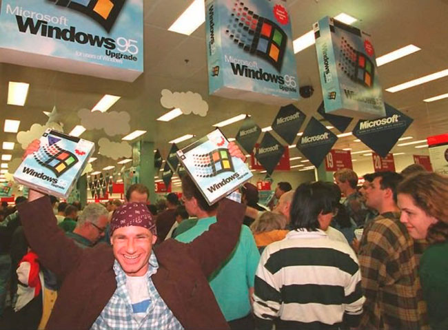 Fotos del lanzamiento de Windows 95