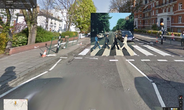 Album covers in Street View