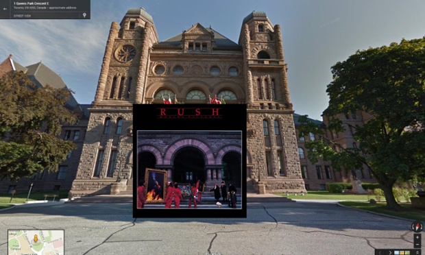 Album covers in Street View