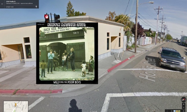 Album covers in Street View