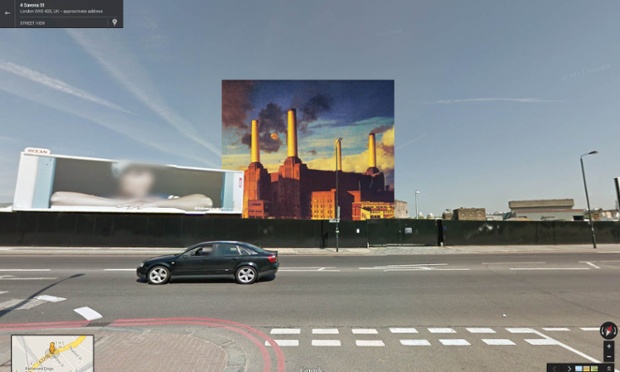 Album covers in Street View