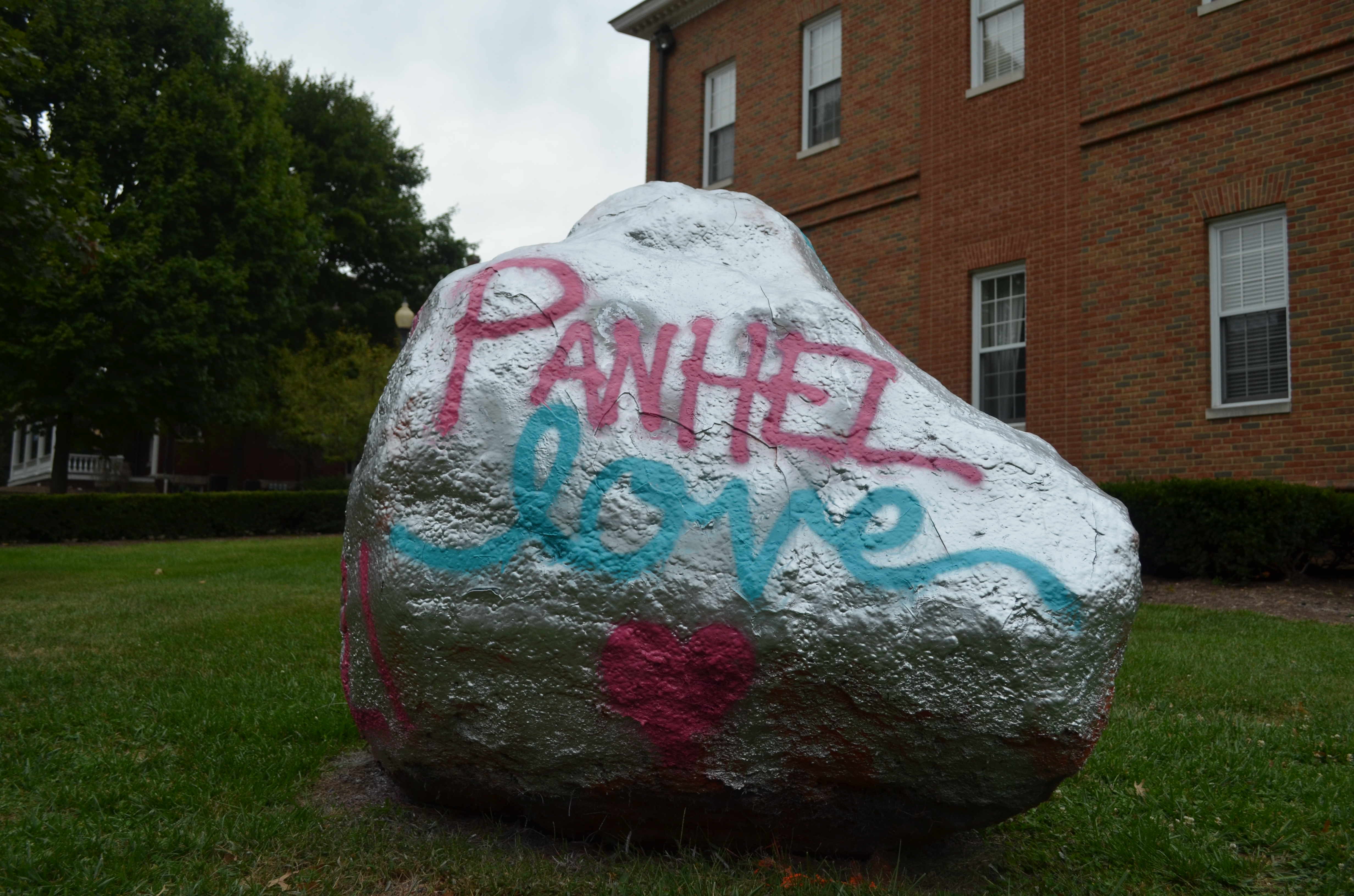 Panhellenic Council painted the rock in preparation for recruitment. All photos by Elaina Eakle. 