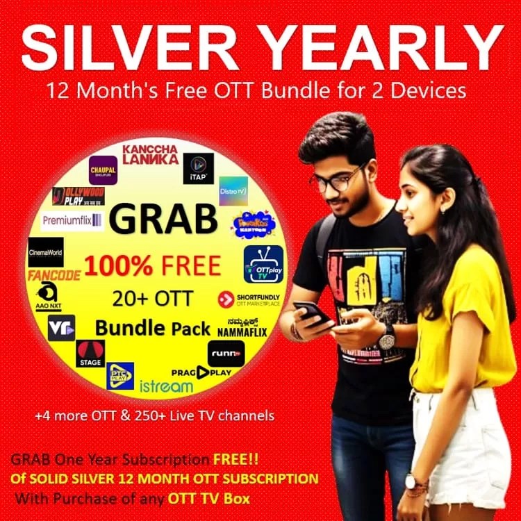 SOLID Silver 24 OTTs Bundle Subscription Pack – GRAB FREE + or Get it 50% OFF