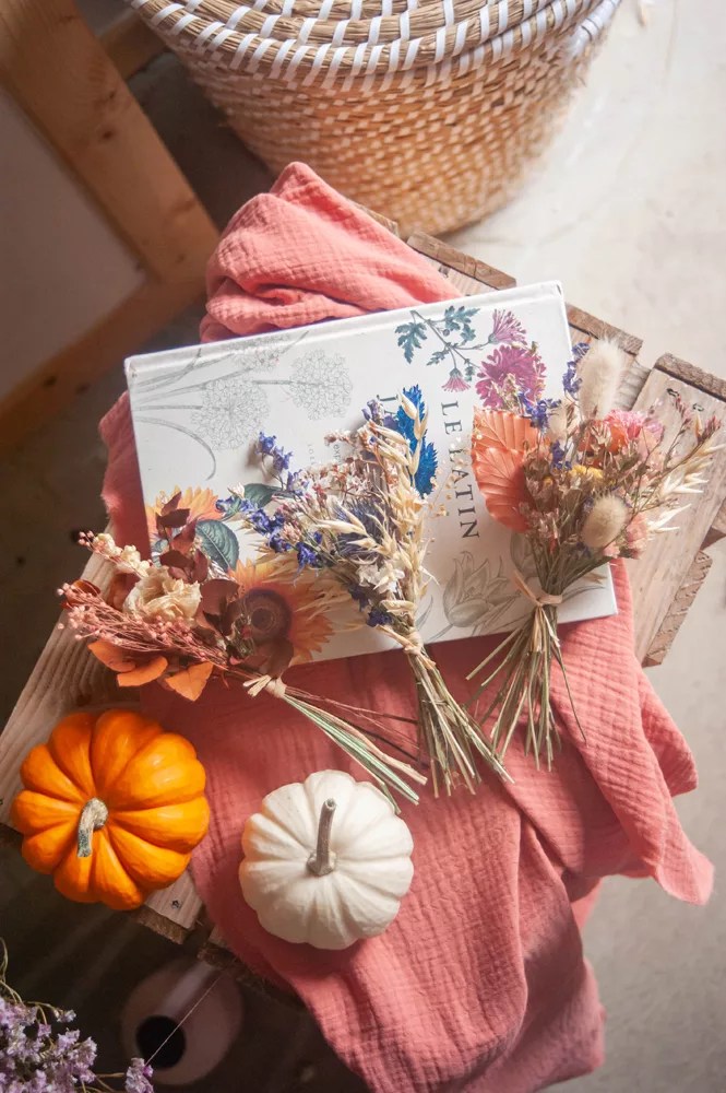 Trio mini-bouquets - Ambre Noisette