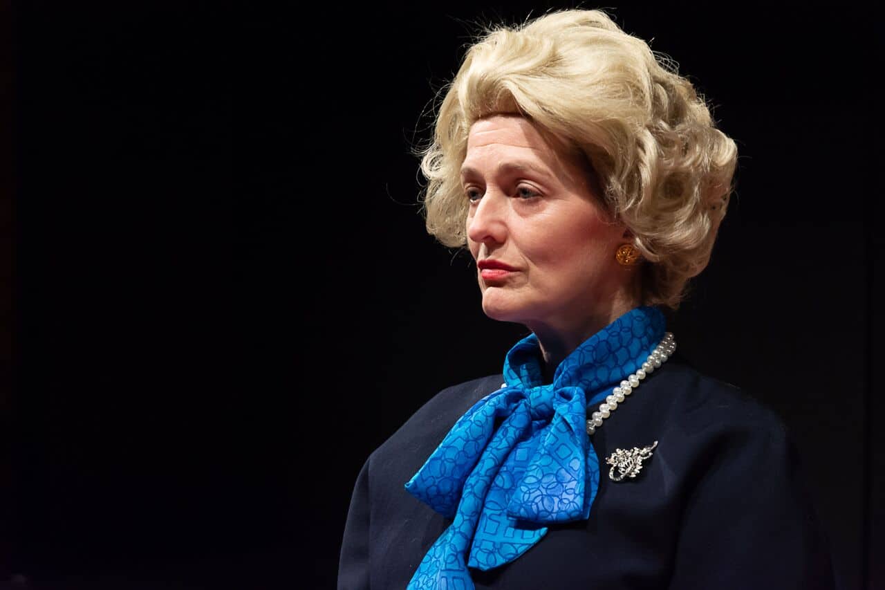Norwich Actor Marie Cooper portraying Margaret Thatcher