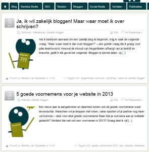 blog snippets homepage