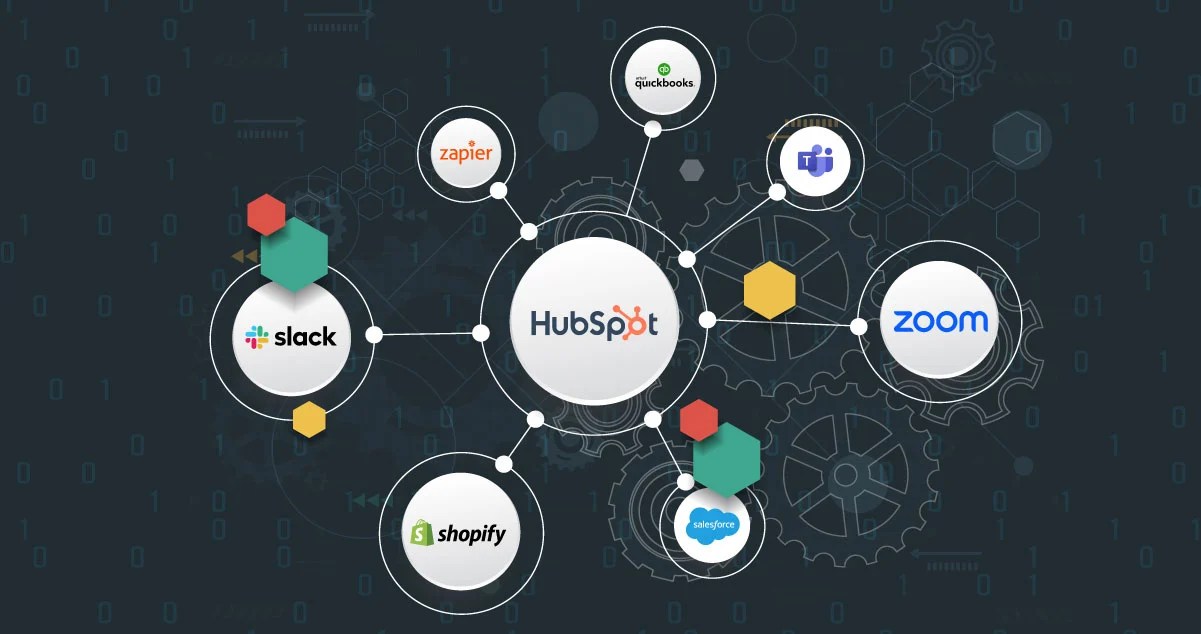 Integrations Hubspot - Premium City Illustration - Full HD