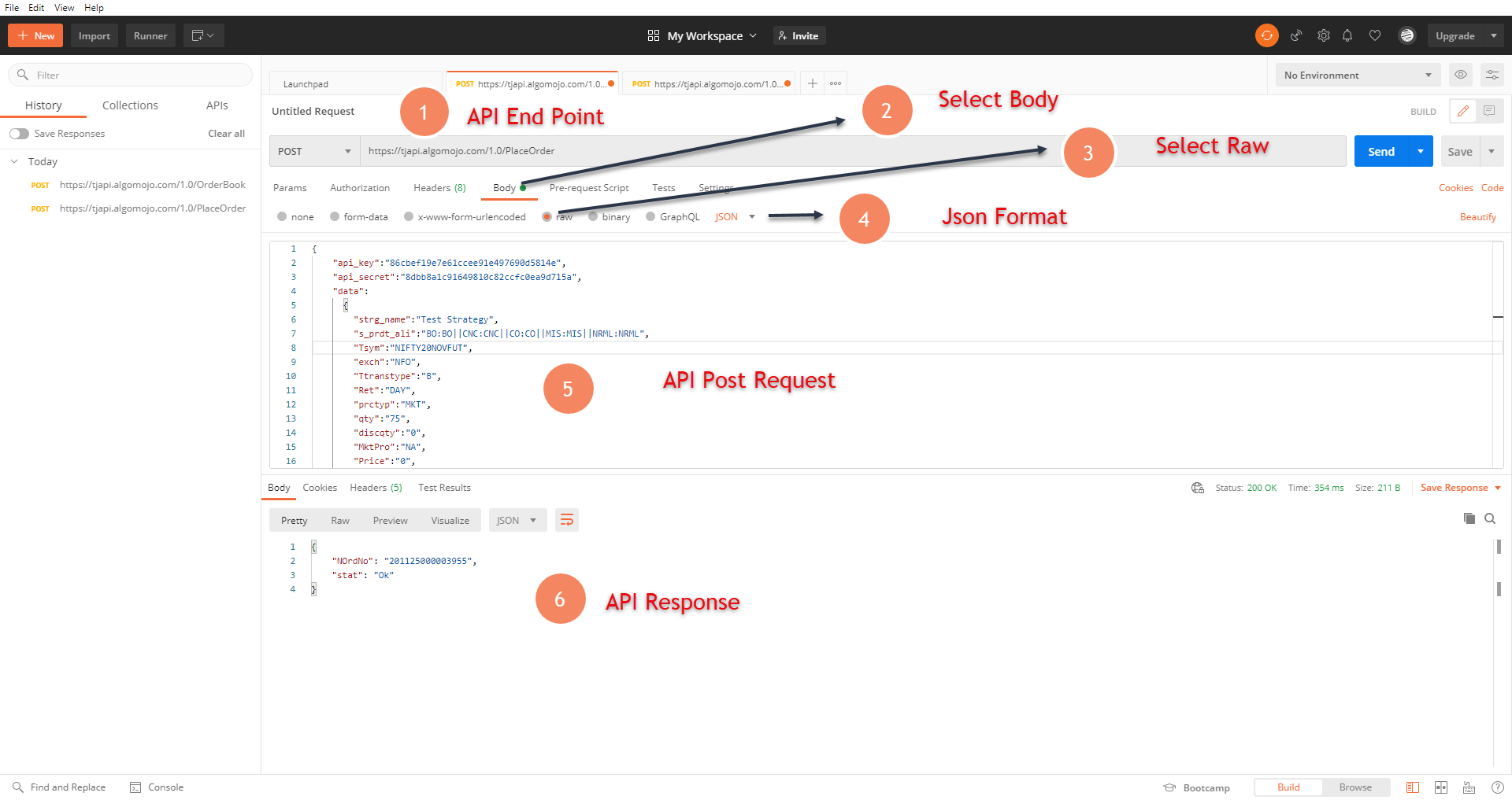 How to use Postman to Send Orders to Your Trading Account