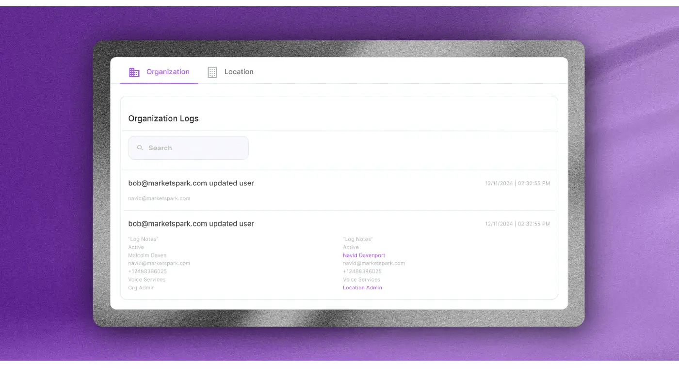 activity logs header image