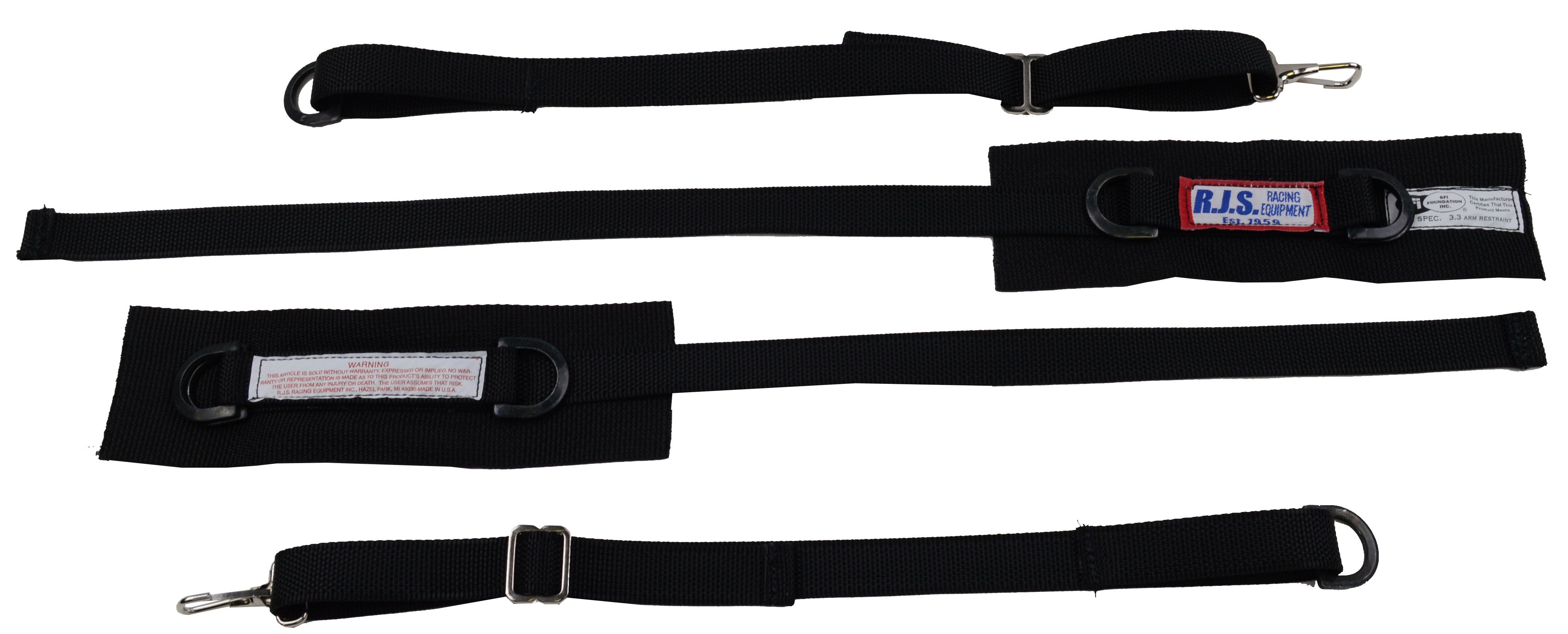 SFI 3.3 2" Arm Restraints Per Pair  MADE IN THE USA