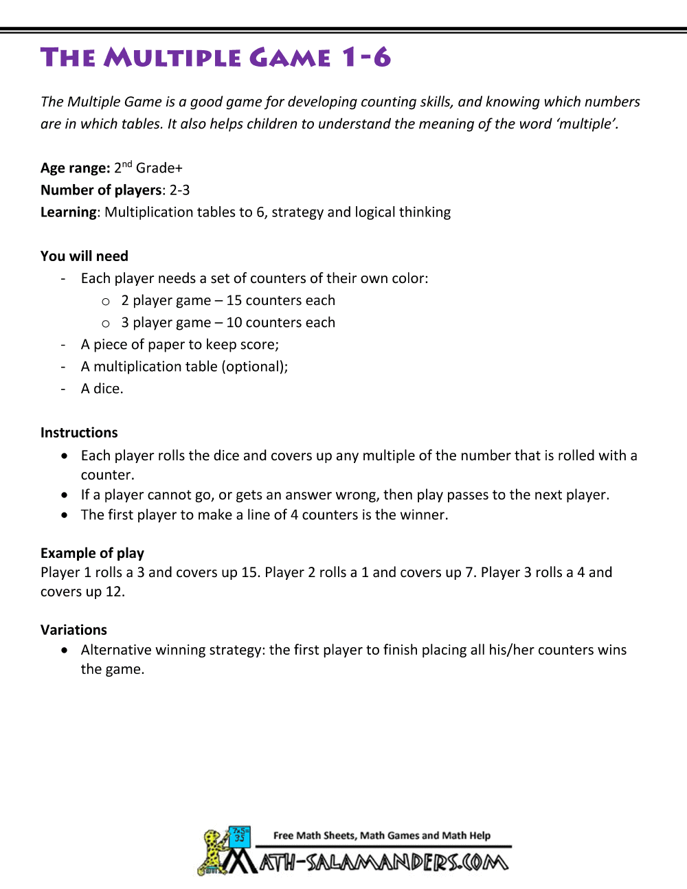 Play variety of math games for second grade. 2nd Grade Math Games