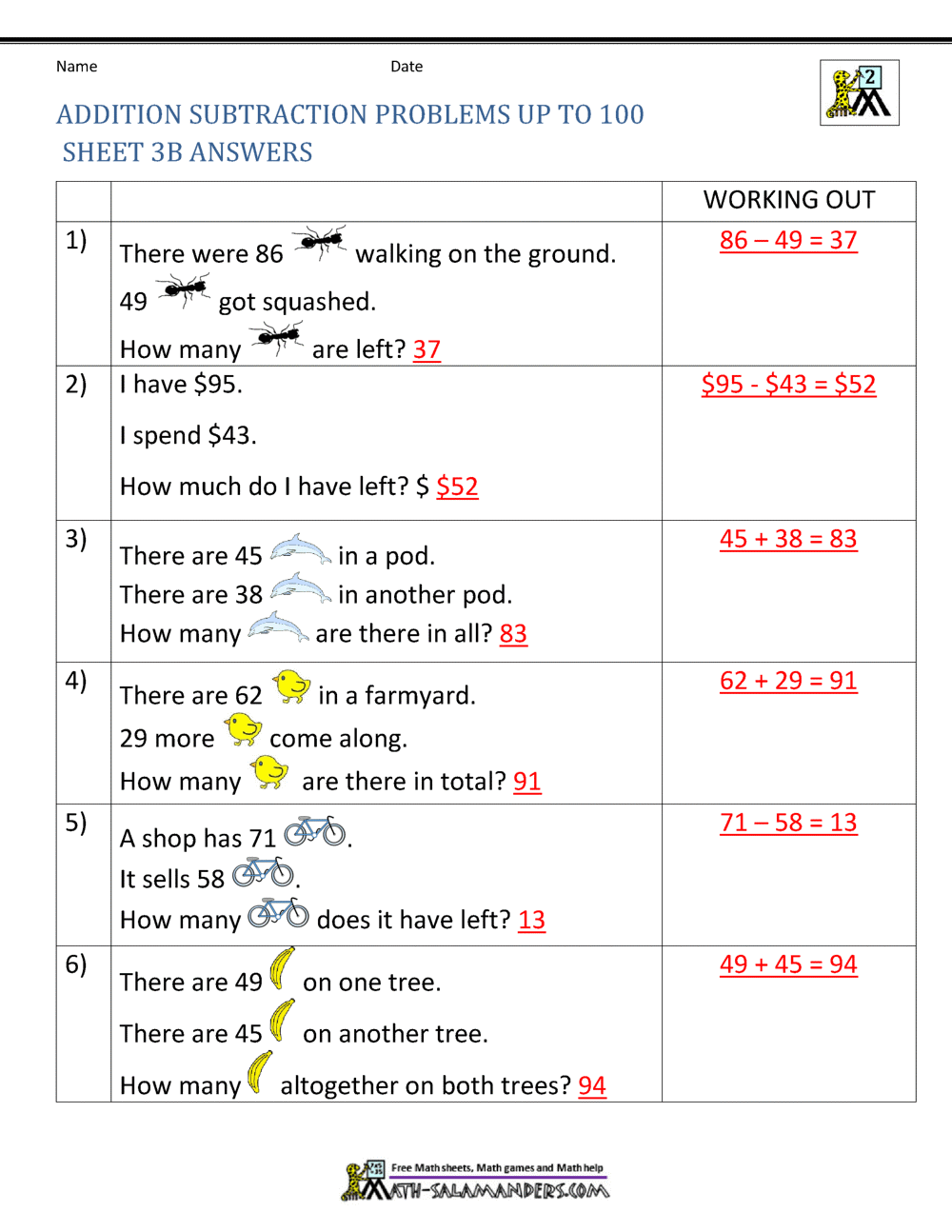 Plus see how we turn second grade . 2nd Grade Addition And Subtraction Word Problems
