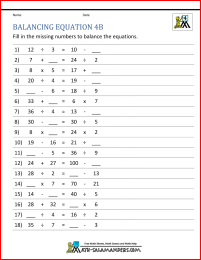 balancing math equations