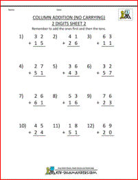 math addition worksheets 1st grade