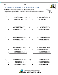 5th grade addition worksheets