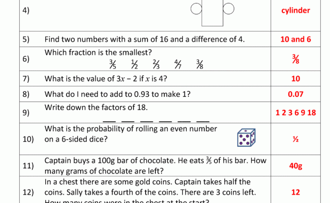 year 5 6 mental maths tests teaching resources otosection