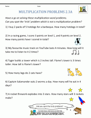 Multiplication And Division Word Problems Grade 4 With Answers 