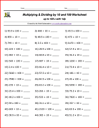 multiply and divide by 10 100