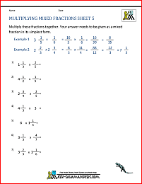 multiplying mixed fractions