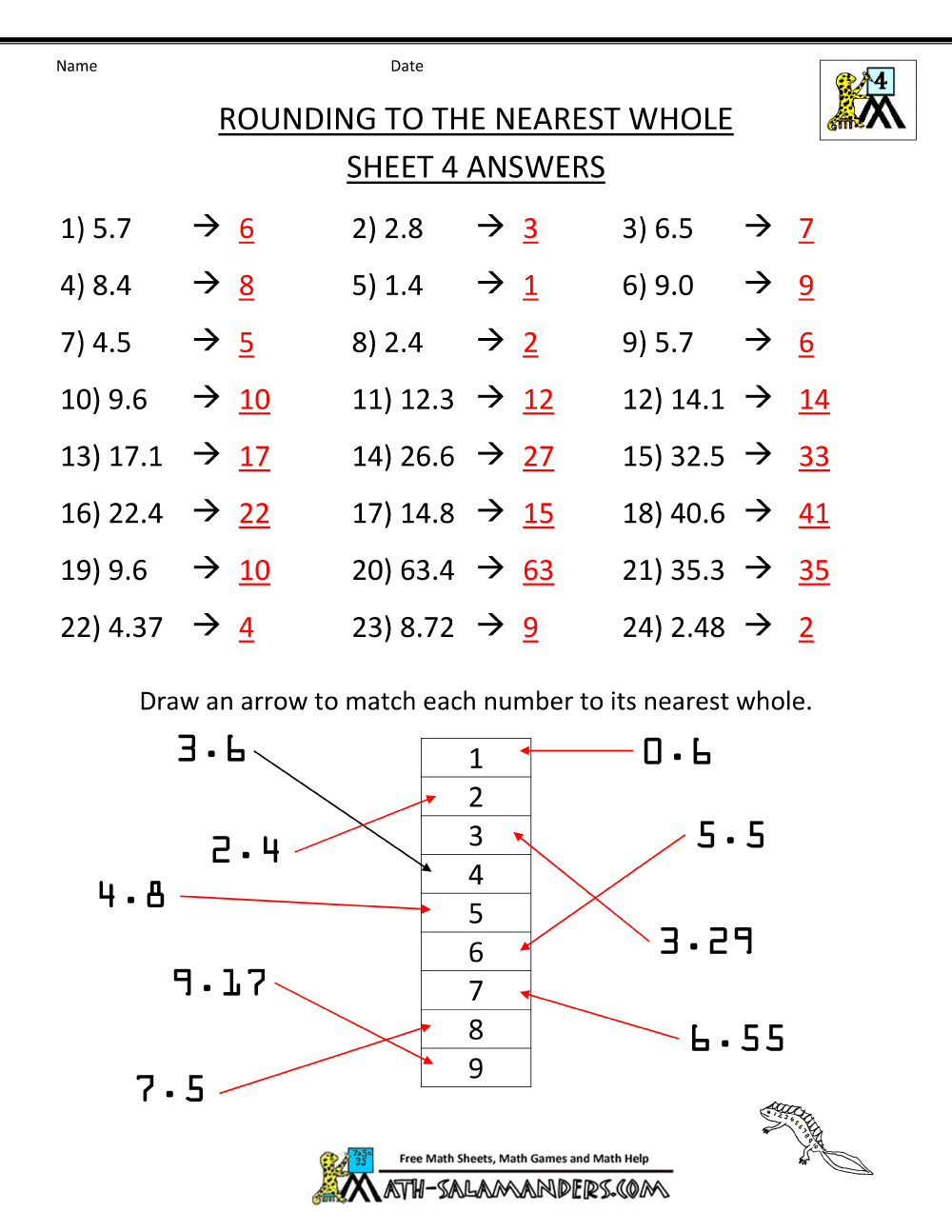 comparing decimals to thousandths worksheet examples and forms