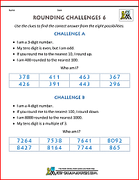 rounding numbers worksheet rounding challenges