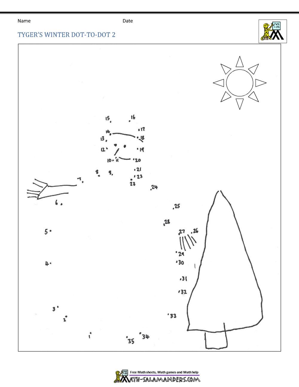 winter dot to dot