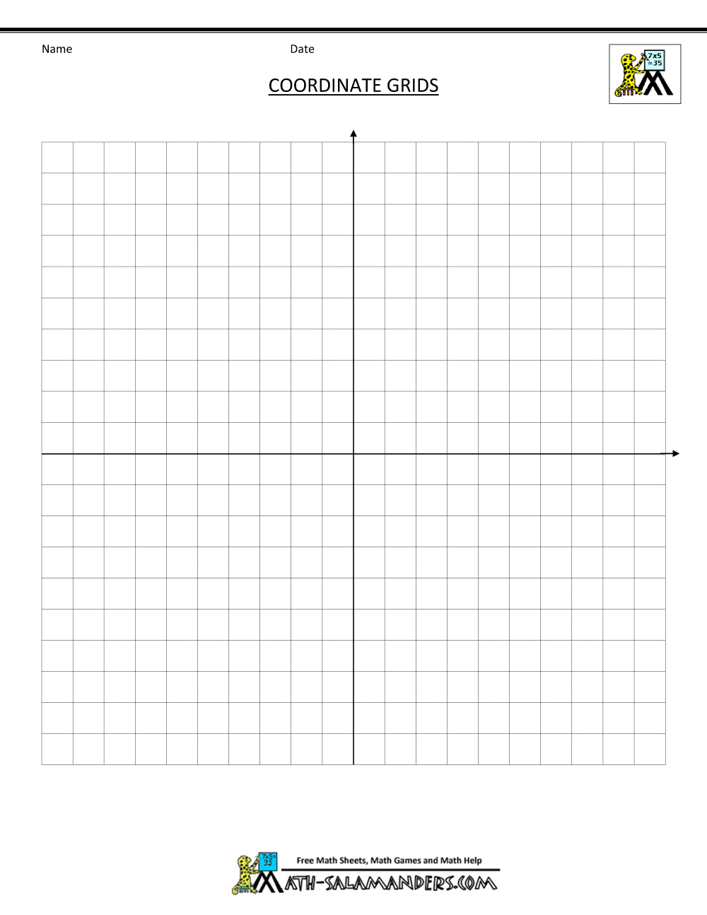 Free Coordinate Plane Worksheets