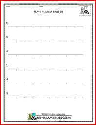 blank number lines 2