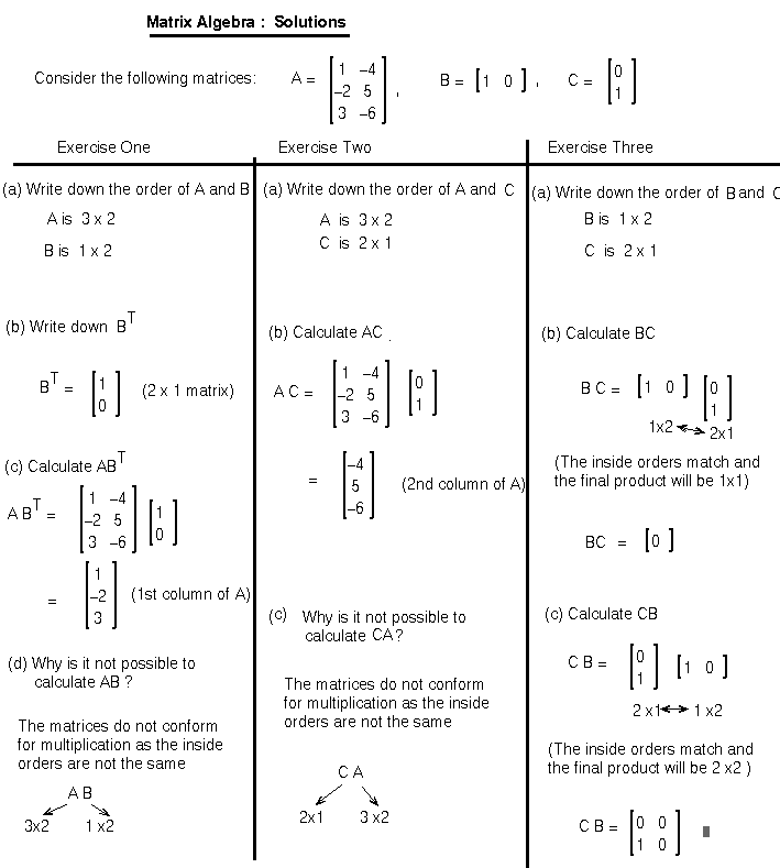 Linear Algebra Math100 Revision Exercises Resources